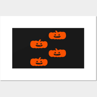 Squat Jack-O-Lantern Tile (Orange) Posters and Art